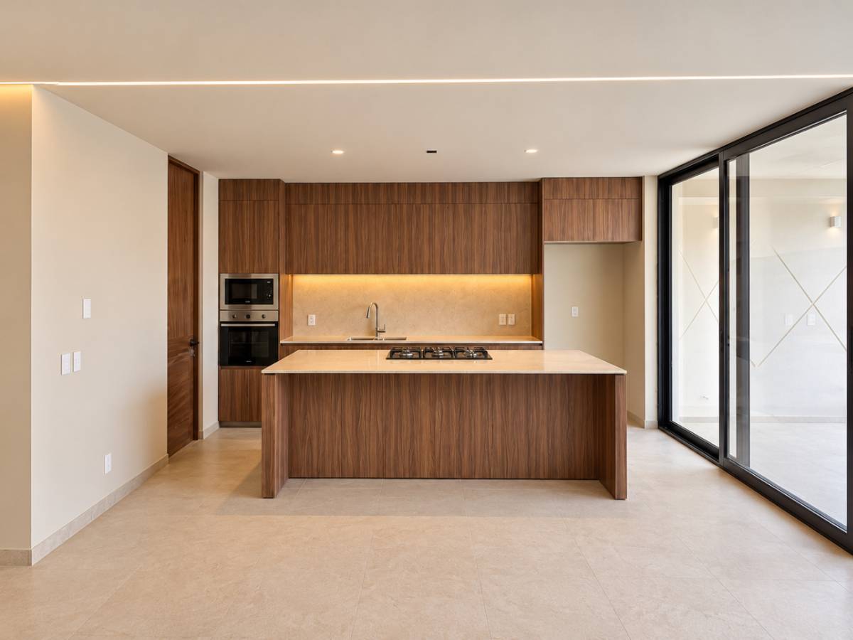 Cocina equipada con isla